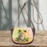 Cute cartoon frog simple design saddle bag