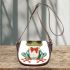 Cute cartoon frog wearing sunglasses and red bow tie saddle bag
