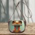 Cute cartoon frog with big eyes saddle bag