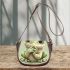 Cute cartoon frog with big eyes saddle bag