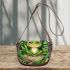 Cute cartoon illustration of a little frog with big eyes saddle bag