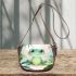 Cute cartoon illustration of a little frog with big eyes saddle bag