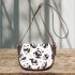 Cute cartoon panda pattern saddle bag