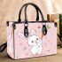 Cute cartoon rabbit with pink ears small handbag