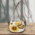 Cute cartoon style bee holding a sunflower 3d saddle bag