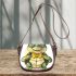 Cute cartoon turtle wearing glasses saddle bag