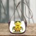 Cute cartoon turtle wearing glasses saddle bag