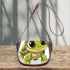 Cute cartoon turtle with big eyes saddle bag