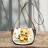 Cute cartoon watercolor baby bee 3d saddle bag