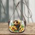 Cute cartoon watercolor baby bee 3d saddle bag