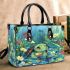 Cute chibi turtle in the water small handbag