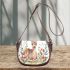 Cute deer with flowers saddle bag