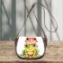 Cute frogs one pink saddle bag