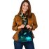 Cute green frog in the pond shoulder handbag