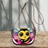 Cute kawaii bee wearing a crown with sparkling jewels 3d saddle bag