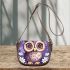 Cute owl cartoon with big eyes and yellow stars on its head saddle bag