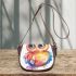 Cute owl clipart with big eyes saddle bag