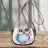 Cute owl with big eyes saddle bag