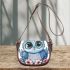 Cute owl with big eyes saddle bag