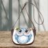 Cute owl with flowers on its head saddle bag