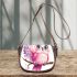Cute pink owl cartoon character clip art saddle bag