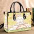 Cute white rabbit in the style of japanese animation small handbag