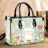 Cute white rabbit sitting on the swing small handbag