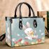 Cute white rabbit sitting on the swing small handbag