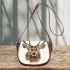 Deer head with large antlers saddle bag