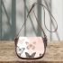 Delicate line art butterflies in shades of brown saddle bag