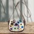 Flowers in the style of marano Saddle Bag, Totes, Crossbody, Purse: Bag Gift Idea for Girlfriend, Sitter, Birthday, Women ,Daughter, Mama, Ladies