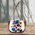 Flowers in the style of marano Saddle Bag, Totes, Crossbody, Purse: Bag Gift Idea for Girlfriend, Sitter, Birthday, Women ,Daughter, Mama, Ladies