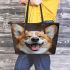 Dogs Bringing Smiles to Every Corner Leather Tote Bag