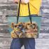 Dogs Exuding Cool Confidence 2 Leather Tote Bag