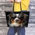 Dogs with Attitude Leather Tote Bag