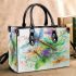 Dragonflies dancing to the tune spring with flower Small Handbag