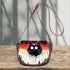 Dreamy cat with colorful balloons saddle bag