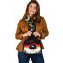 Dreamy cat with colorful balloons shoulder handbag