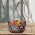 Dynamic colorful abstract art Saddle Bags for Women: Perfect Gift for Girlfriend, Wife, Daughter