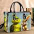 Eagle and yellow grinchy smile toothless like rabbit small handbag