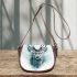 Elegant deer with large antlers saddle bag