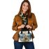 Enchanting watercolor design featuring the majestic elk shoulder handbag