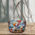 Festive pups and playful balloons Saddle Bags for Women: Perfect Gift for Girlfriend, Wife, Daughter