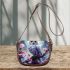 Floral perch owl saddle bag