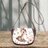 Floral style with a cute deer saddle bag