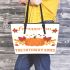 Forever On Thanksgiving Day The Heart Will Find The Pathway Home Leather Tote Bag