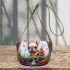 French bulldog's serene garden moment Saddle Bags for Women: Perfect Gift for Girlfriend, Wife, Daughter