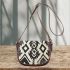 Gentle Botanical Whispers Timeless Grace Saddle Bag