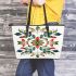 Gentle Flourish Captivating Floral Simplicity Leather Tote Bag