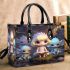 Girl and Three Dragons in Forest Small Handbag